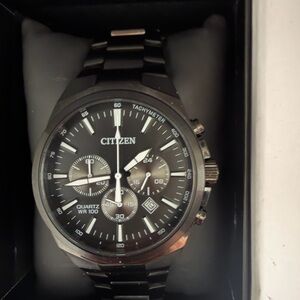 Citizen Black and Silver Chronograph Watch